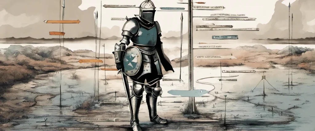 The Knight in Rusty Armor/logo
